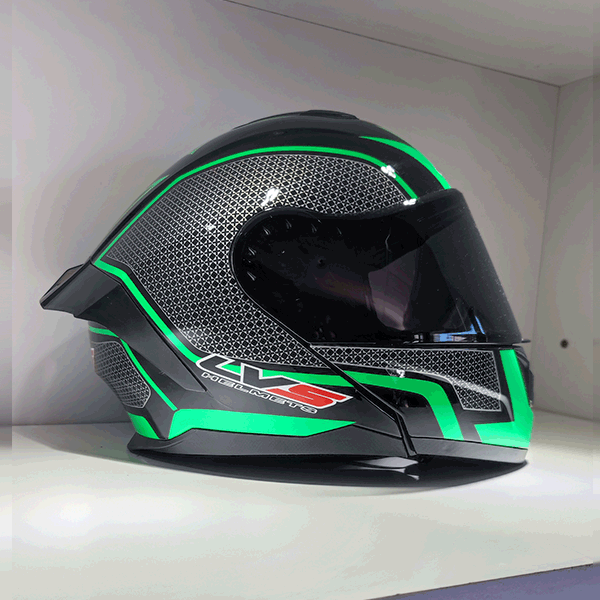 Casco abatible doble mica