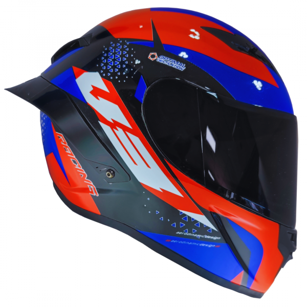 racing 14 CASCO ESTILO RACING V3 AZUL ROJO