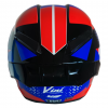 CASCO ESTILO RACING V3 AZUL ROJO