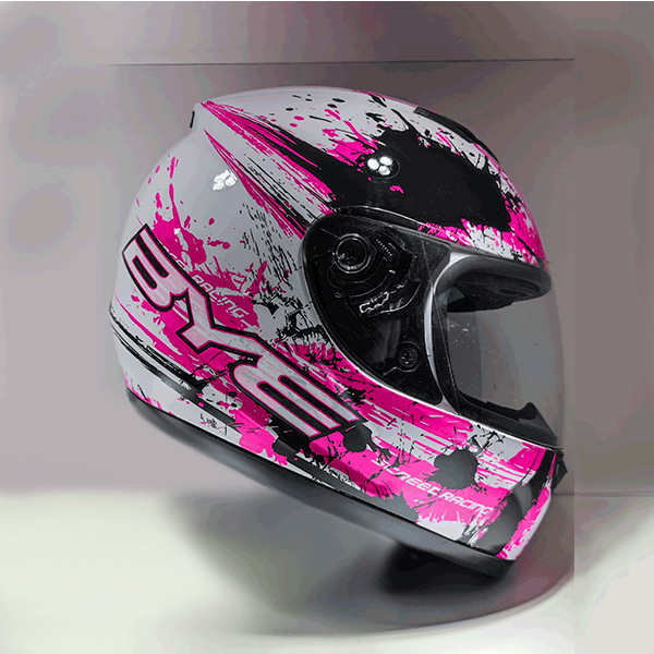 Casco Integral BYE Fucsia Splash Audaz (DOT)