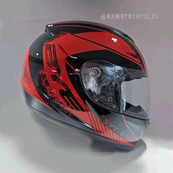 Casco Integral SYT-616A Tribal Rojo (DOT)