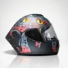 casco pulpo naranja 1 Casco Integral para Motocicleta Diseño Pulpo