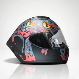 Casco Integral para Motocicleta Diseño Pulpo