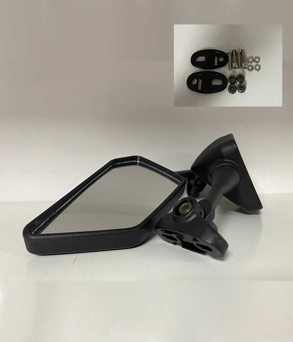 espejps-carenado-rectangular Espejos Deportivos Grandes Negros para Motocicleta